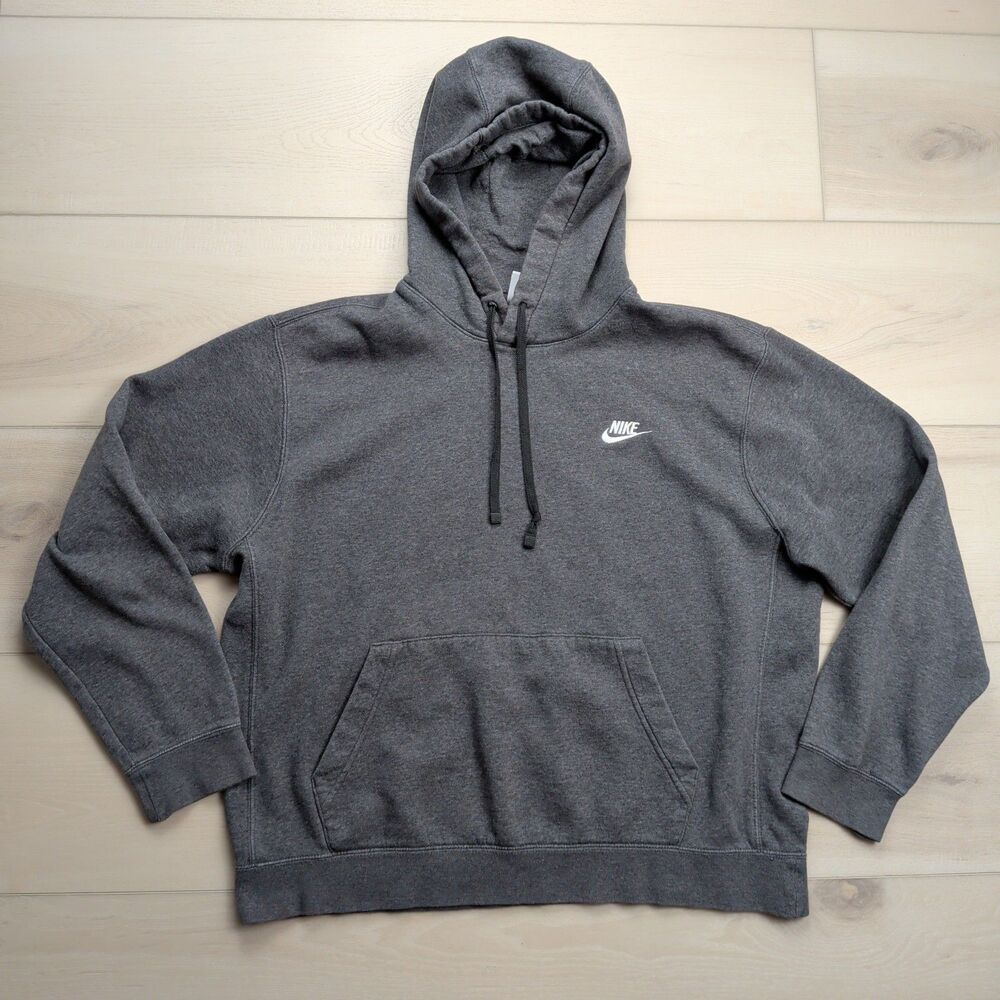 Nike Sportswear Club Fleece‎ Pullover Hoodie Mens Large Gray BV2654-071